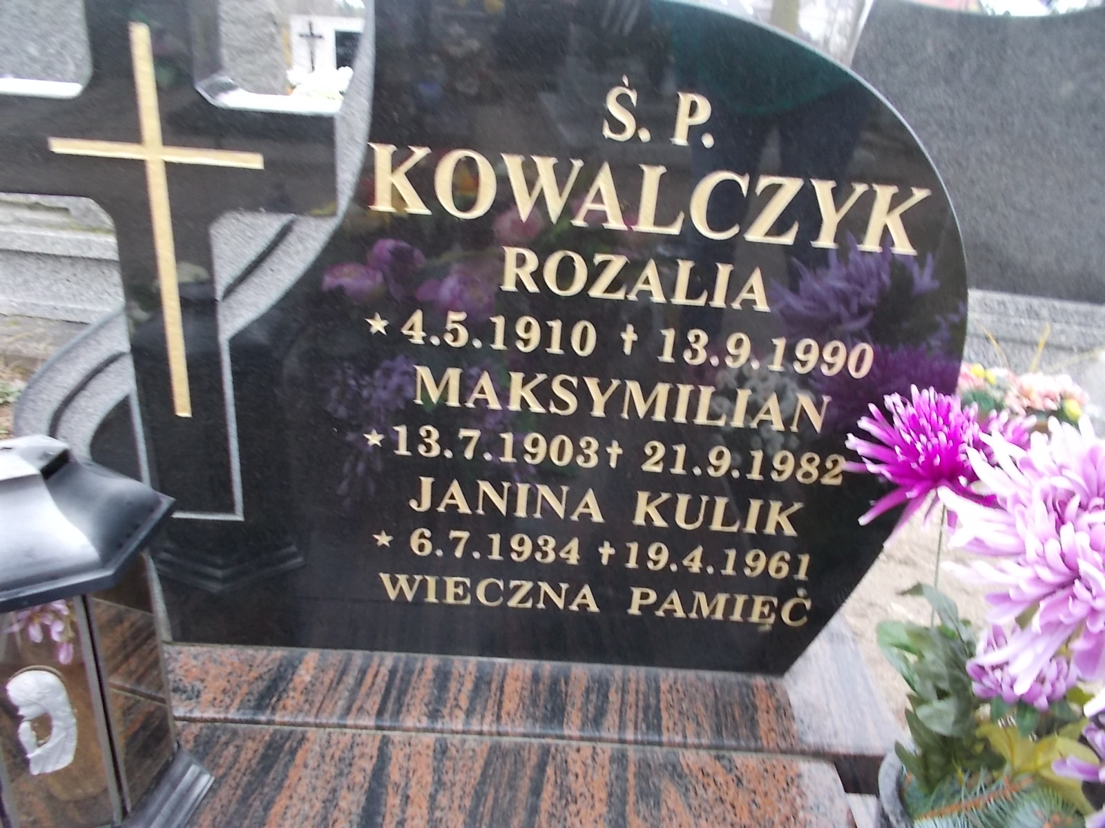 Rozalia Kowalczyk 1910 Człuchów Miasto - Grobonet - Wyszukiwarka osób pochowanych