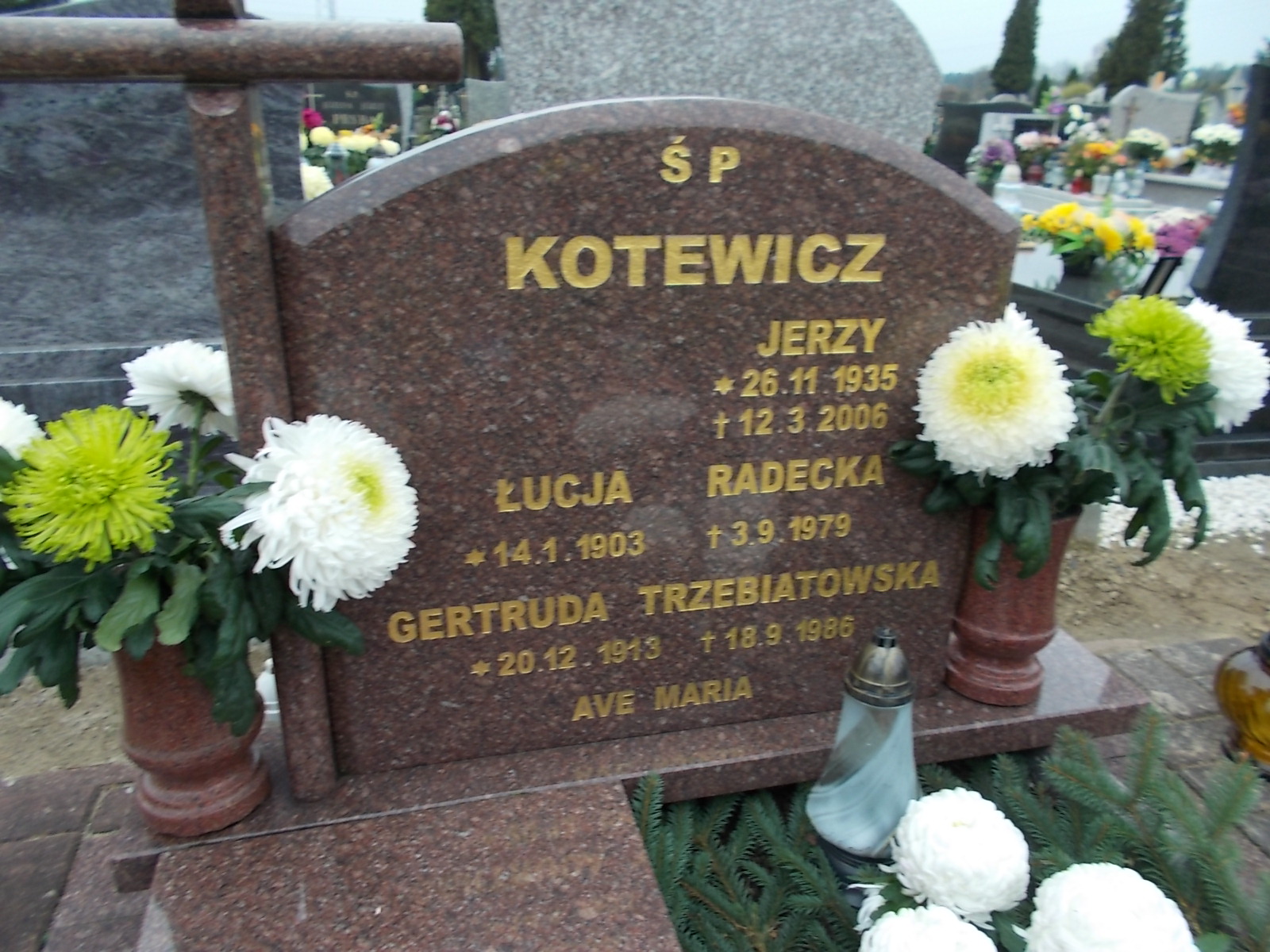 Gertruda Trzebiatowska 1913 Człuchów Miasto - Grobonet - Wyszukiwarka osób pochowanych