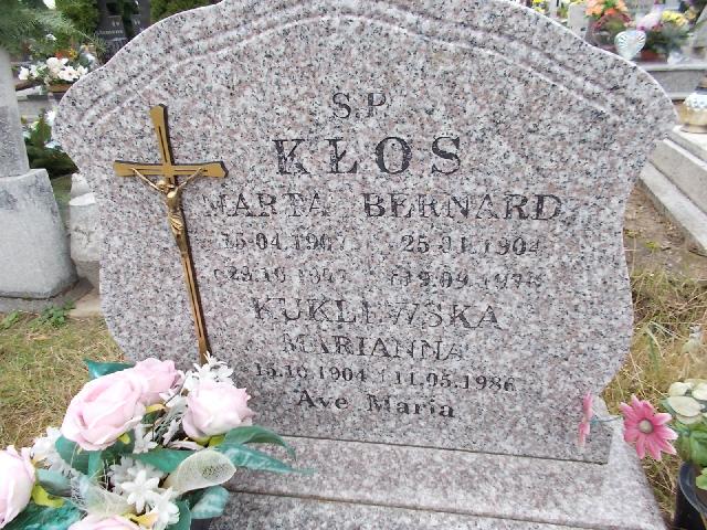 Marta Kłos 1907 Człuchów Miasto - Grobonet - Wyszukiwarka osób pochowanych