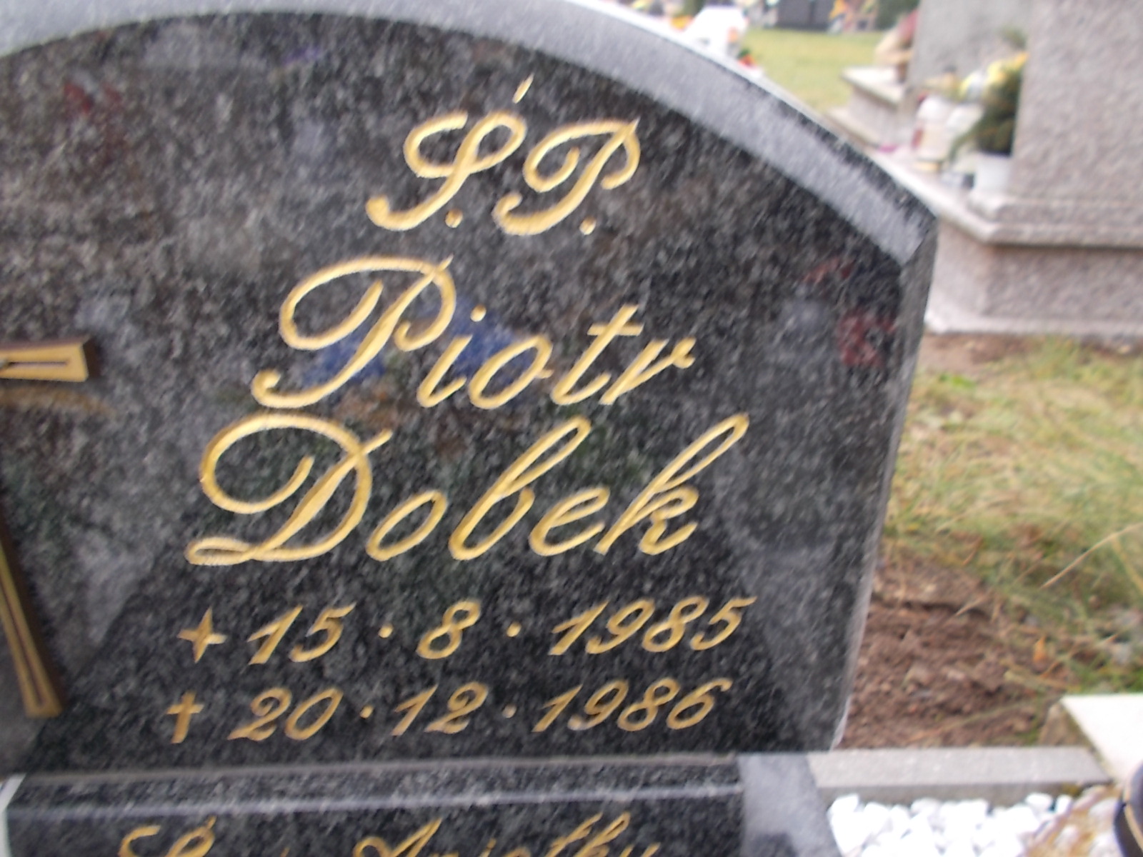 Piotr Dobek 1985 Człuchów Miasto - Grobonet - Wyszukiwarka osób pochowanych