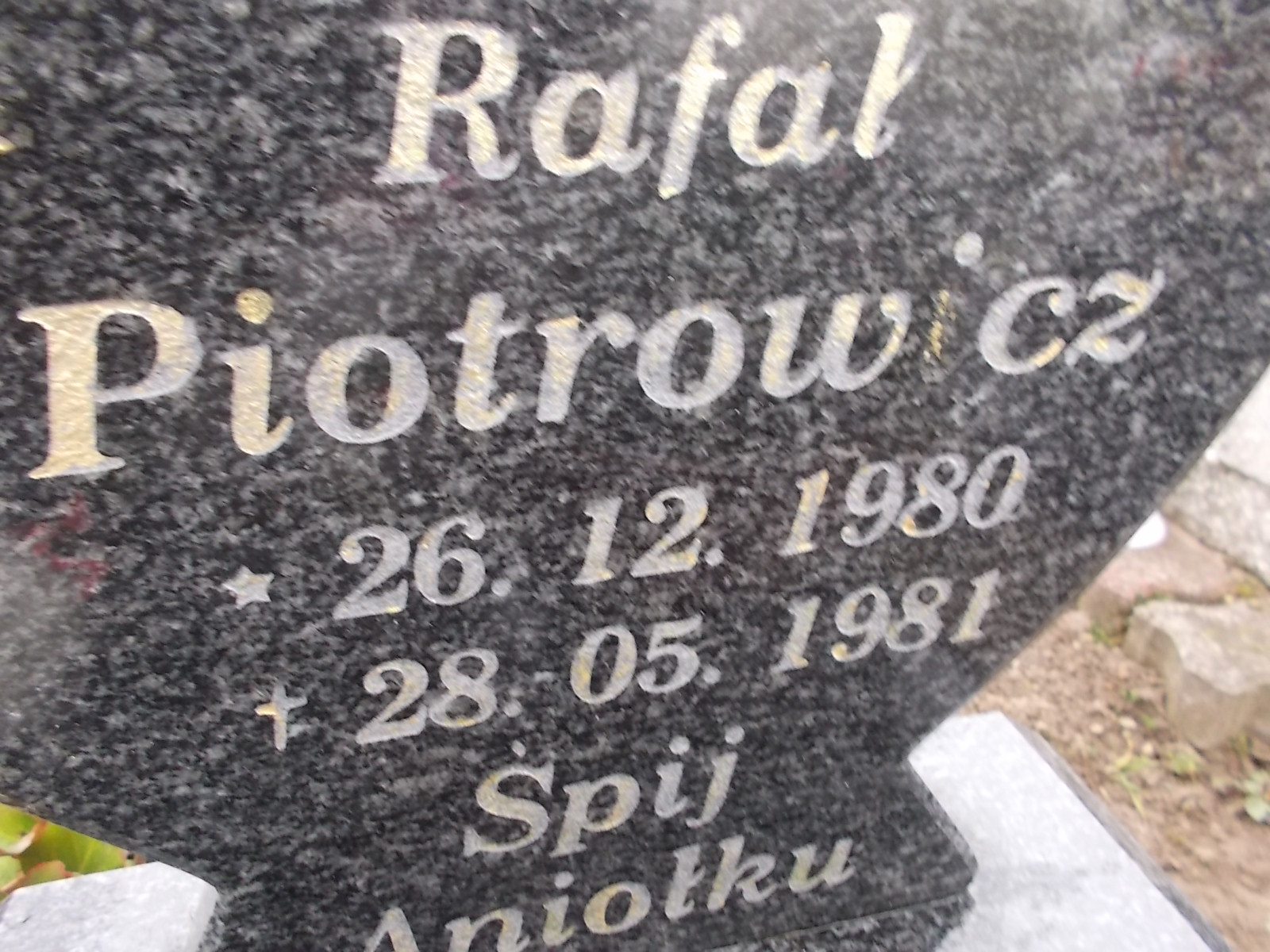 Rafał Piotrowicz 1980 Człuchów Miasto - Grobonet - Wyszukiwarka osób pochowanych