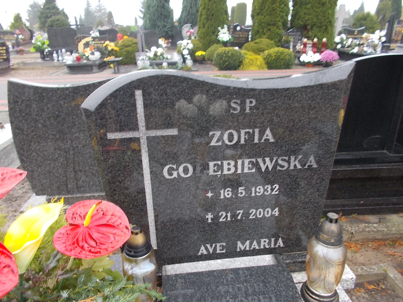 Zofia Gołębiewska 1932 Człuchów Miasto - Grobonet - Wyszukiwarka osób pochowanych