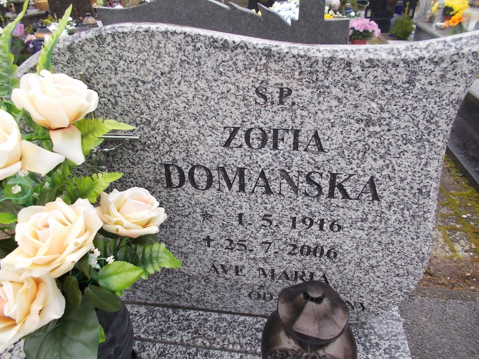 Zofia Domańska 1916 Człuchów Miasto - Grobonet - Wyszukiwarka osób pochowanych