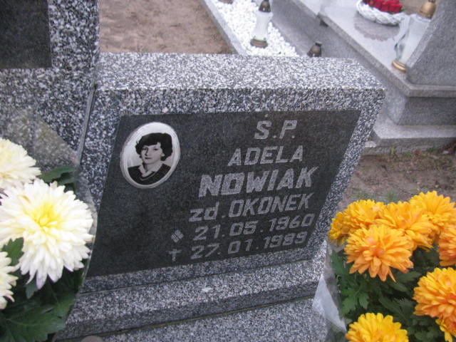 Adela Nowiak  1960 Człuchów Miasto - Grobonet - Wyszukiwarka osób pochowanych