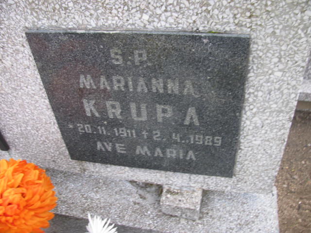 Marianna Krupa 1911 Człuchów Miasto - Grobonet - Wyszukiwarka osób pochowanych
