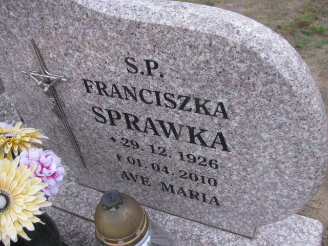 Franciszka Sprawka 1926 Człuchów Miasto - Grobonet - Wyszukiwarka osób pochowanych