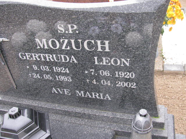 Leon Możuch 1920 Człuchów Miasto - Grobonet - Wyszukiwarka osób pochowanych