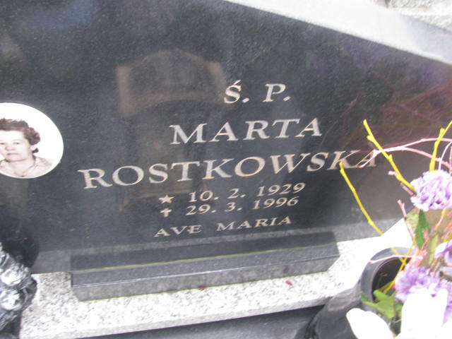 Marta Rostkowska 1929 Człuchów Miasto - Grobonet - Wyszukiwarka osób pochowanych