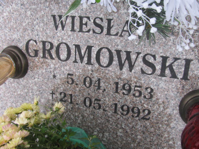 Wiesław Gromowski 1953 Człuchów Miasto - Grobonet - Wyszukiwarka osób pochowanych