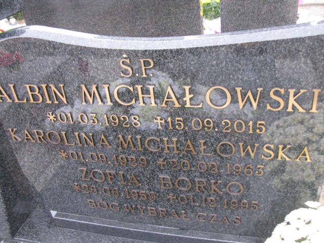 Karolina Michałowska 1929 Człuchów Miasto - Grobonet - Wyszukiwarka osób pochowanych