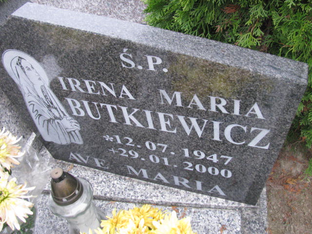 Irena Maria Butkiewicz 1947 Człuchów Miasto - Grobonet - Wyszukiwarka osób pochowanych