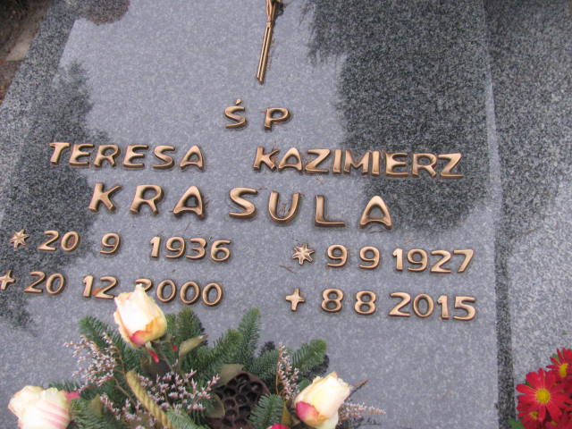 Teresa Krasula 1936 Człuchów Miasto - Grobonet - Wyszukiwarka osób pochowanych