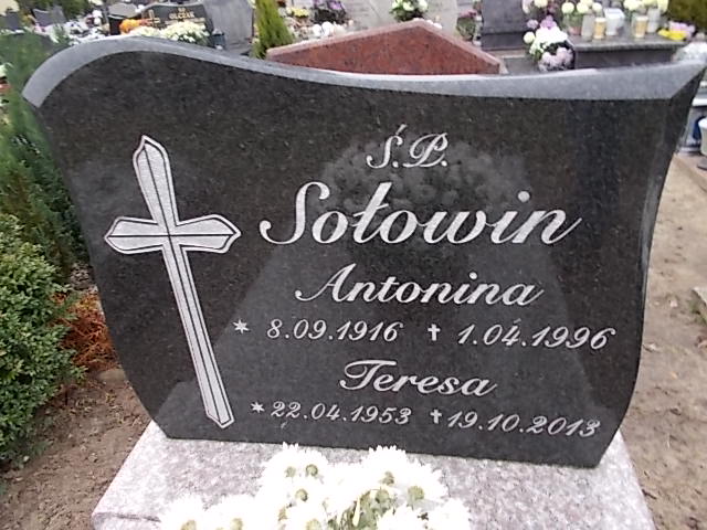 Antonina Sołowin 1916 Człuchów Miasto - Grobonet - Wyszukiwarka osób pochowanych