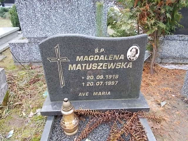 Magdalena Matuszewska 1918 Człuchów Miasto - Grobonet - Wyszukiwarka osób pochowanych