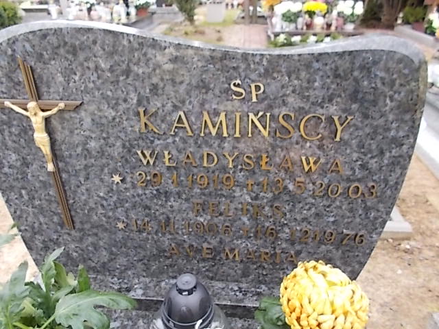 Władysława Kamińska 1919 Człuchów Miasto - Grobonet - Wyszukiwarka osób pochowanych