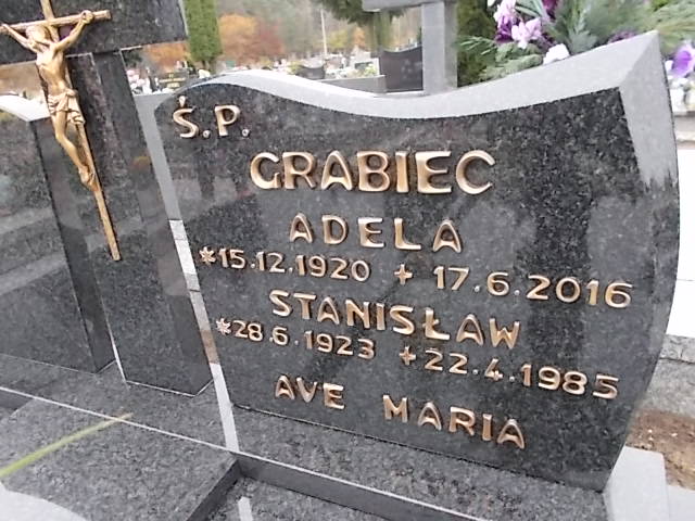 Adela Grabiec 1920 Człuchów Miasto - Grobonet - Wyszukiwarka osób pochowanych