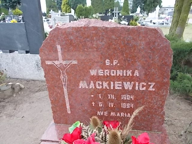 Weronika Mackiewicz 1904 Człuchów Miasto - Grobonet - Wyszukiwarka osób pochowanych