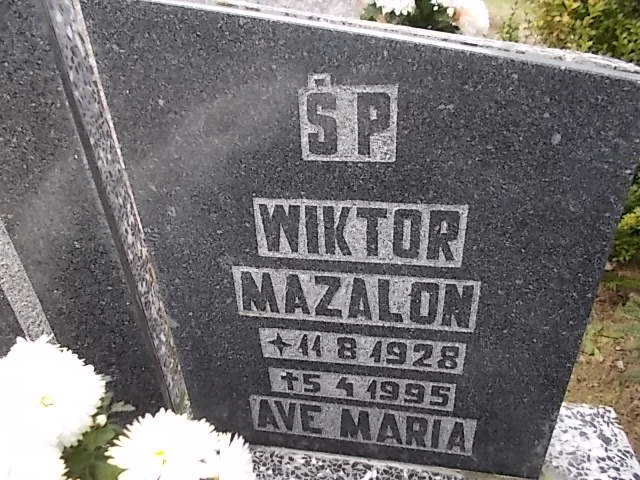 Wiktor Mazalon 1928 Człuchów Miasto - Grobonet - Wyszukiwarka osób pochowanych