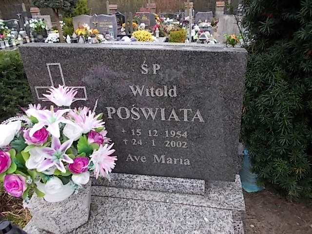 Witold Poświata 1954 Człuchów Miasto - Grobonet - Wyszukiwarka osób pochowanych